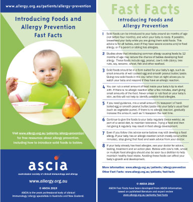 Introducing food and allergy prevention Food and Allergy Prevention